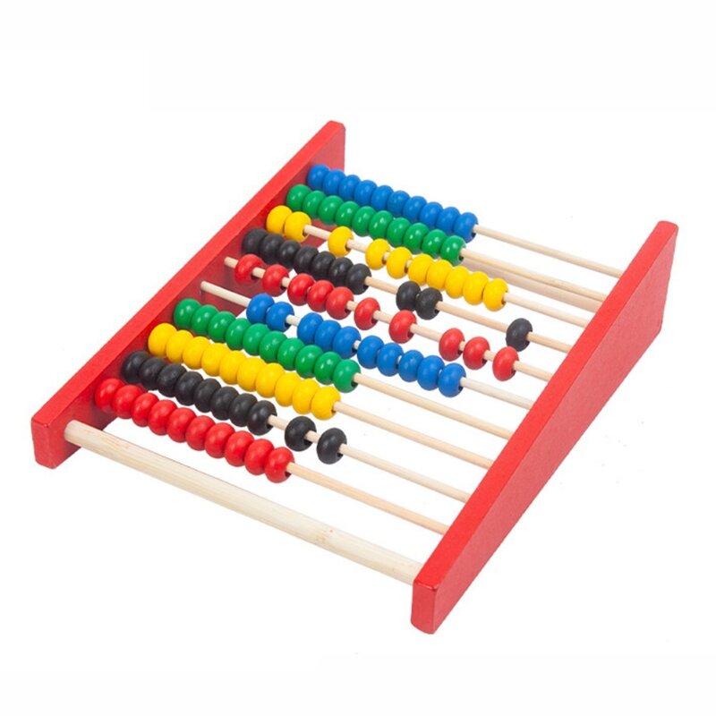 Intelligence Development Wooden Abacus for Kids Mathematics for 3-6 Year Olds Wooden Children's Educational