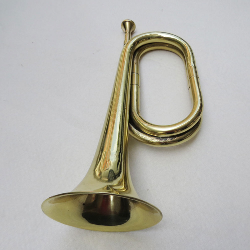 Trompete tradicional portátil de cobre, instrumento musical de sopro, trompete profissional, corneta para iniciantes, presente do estudante