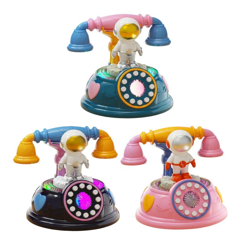 Cartoon Baby Musical Cartoon Astronaut Phone Toy Durable Montessori Toy for Boys Girls Party Favors Child Preschool Creative Toy