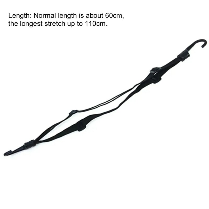 Casco da moto da 60cm corda elastica retrattile ad alta resistenza fascette flessibili per bagagli universali rete protettiva per cintura
