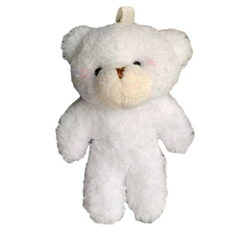 Mini oso lindo oso de peluche llavero bolso adorno mujer bolso decoraciones escuela estudiante mochila encantador peludo
