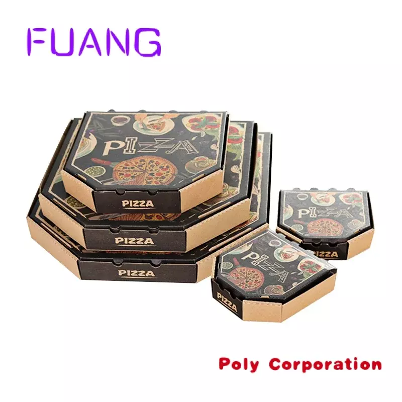 Caixa ondulada em forma grande, Fácil de levar Embalagem Caixa de Pizza, Caixa de embalagem para pequenas empresas, Design personalizado