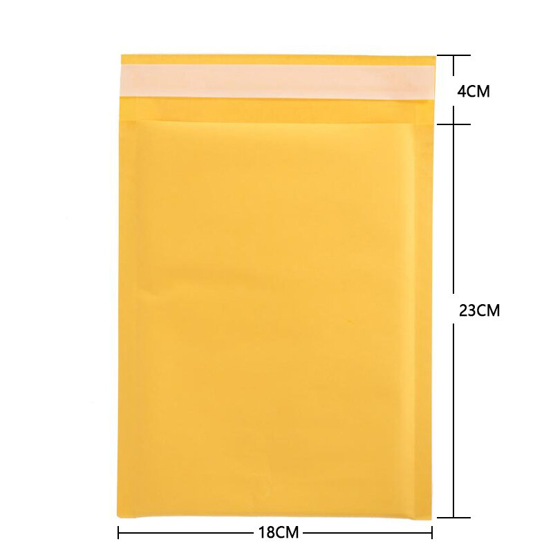 100 teile/los Kraft papier Blase Umschläge Taschen Mailer gepolstert Versand umschlag mit Blase Mailing-Tasche verschiedene Größen gelb