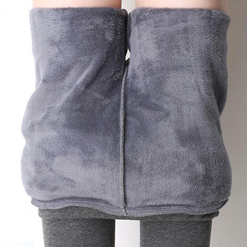 Culottes da donna pantaloni invernali in peluche addensati per donna Leggings Slim Fit a vita alta con gonna a pieghe dettaglio termico per il tempo