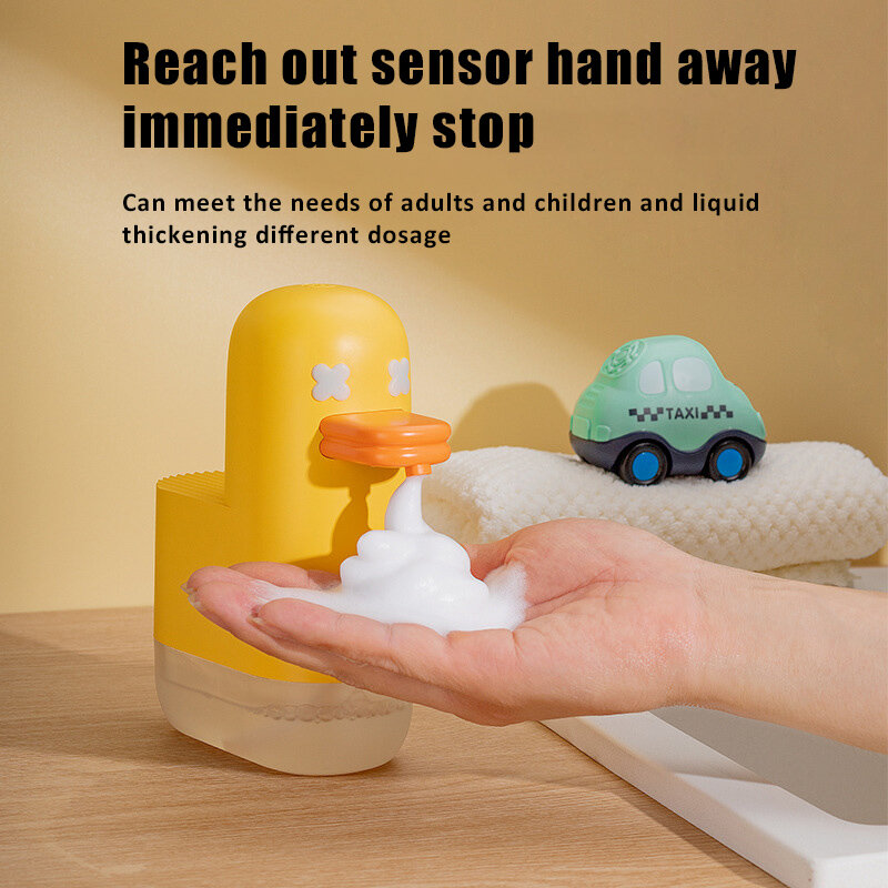 Automatic Sensing Foam Soap Dispenser, antibacteriano Hand Sanitizer, Bubble Duck, USB Charging, Touch Free, Domestic Children