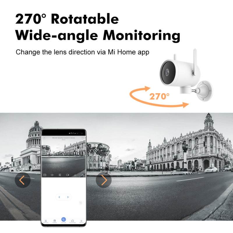 กล้องเว็บแคมตรวจตราวิดีโอกลางแจ้ง EC3ใหม่ IP Wi-Fi 2K สมาร์ทความปลอดภัยในบ้านกล้องวงจรปิดจับความร้อนการมองเห็นได้ในเวลากลางคืนมนุษย์ mornitor