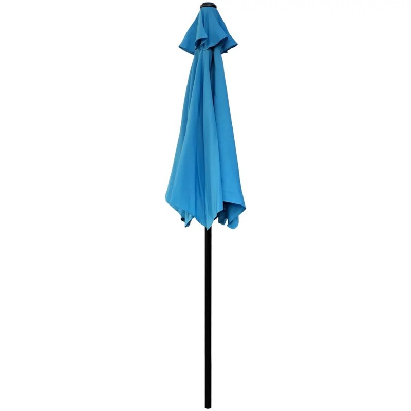 Parapluie avec manivelle, Aqua, 7,5 pi