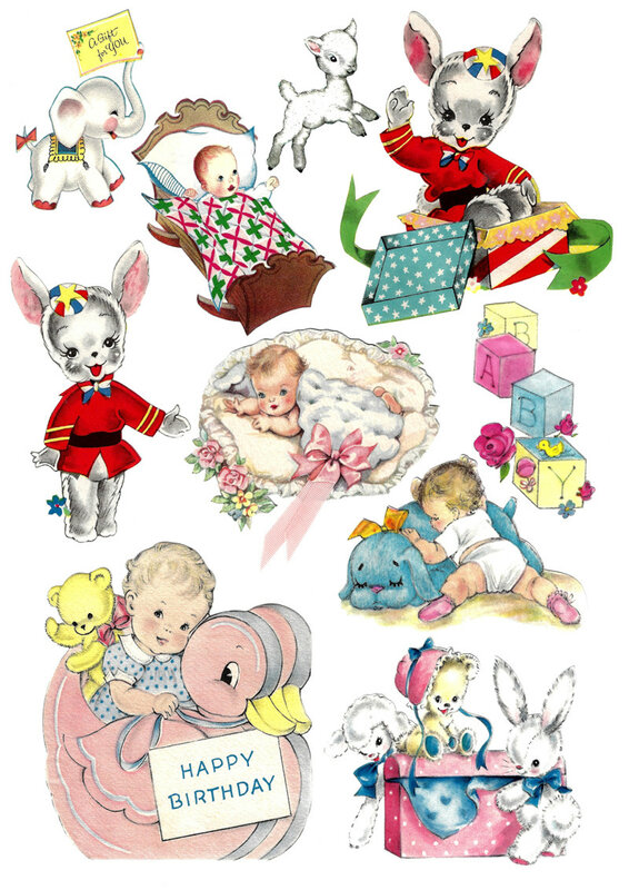 Pegatinas decorativas Vintage para bebés y niños, álbum de recortes artesanal, diario de chatarra, 1 paquete