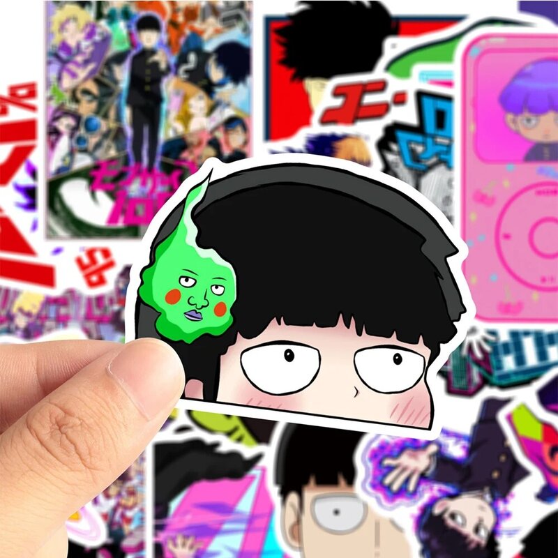 10/30/50pcs Cool Mob Psycho 100 adesivi per cartoni animati Anime Graffiti decalcomania giocattolo fai da te Laptop bagaglio Notebook adesivo impermeabile per bambini