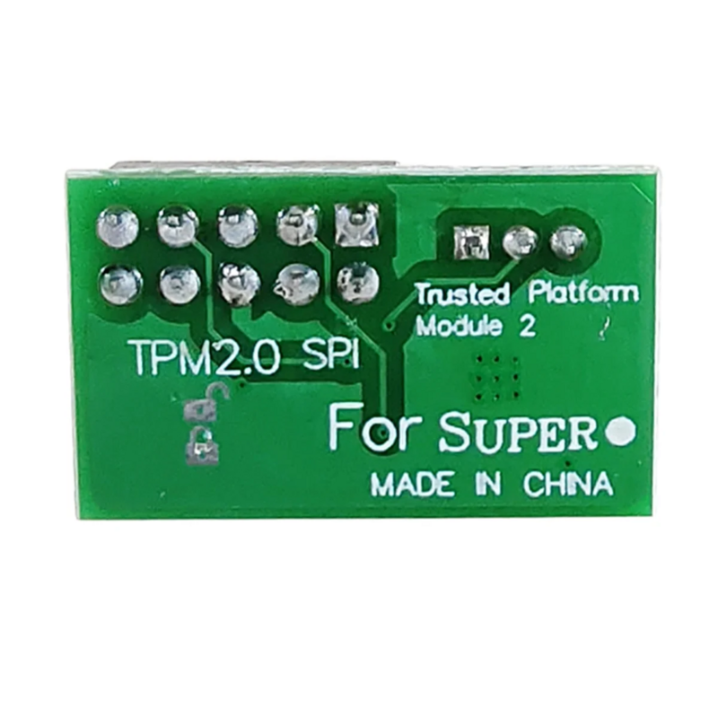 Plataforma Confiável para SuperMicro, 10 Pin SPI TPM 2.0 Módulo, AOM-TPM-9670H, 1 Pc