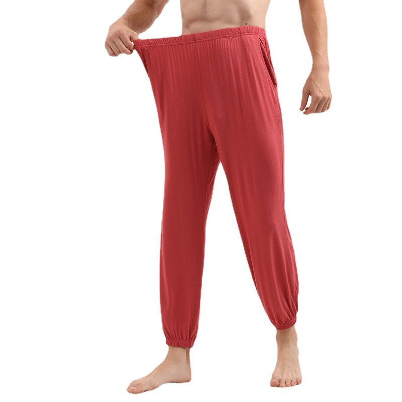 140 KG Men's Sleep Bottoms Spring Summer Sports Yoga Trousers High Elastic Lounge Wear For Male Sleep Pants Plus Size 5XL 6XL 7X