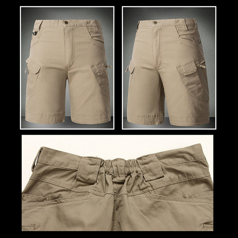 Letnie wodoodporne szybkoschnący męskie szorty bojówki spodnie krótkie szorty z wieloma szorty z kieszeniami męskie ubrania na zewnątrz łowieckie