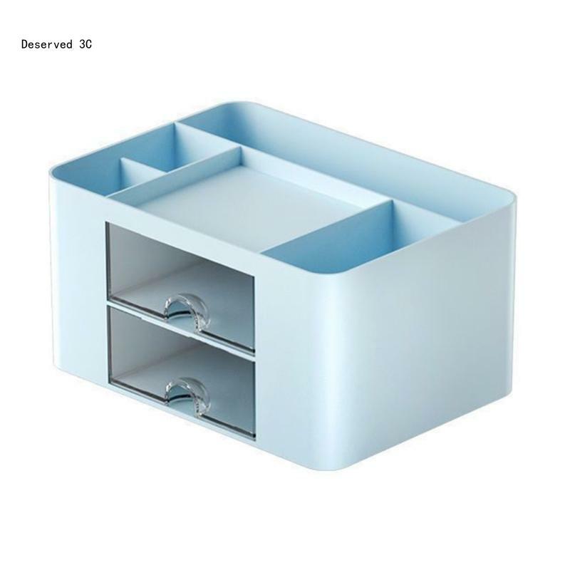 Caja de cosméticos R9CB, cajón para pendientes, caja de almacenamiento decorativa, bandeja de almacenamiento de joyería de 4