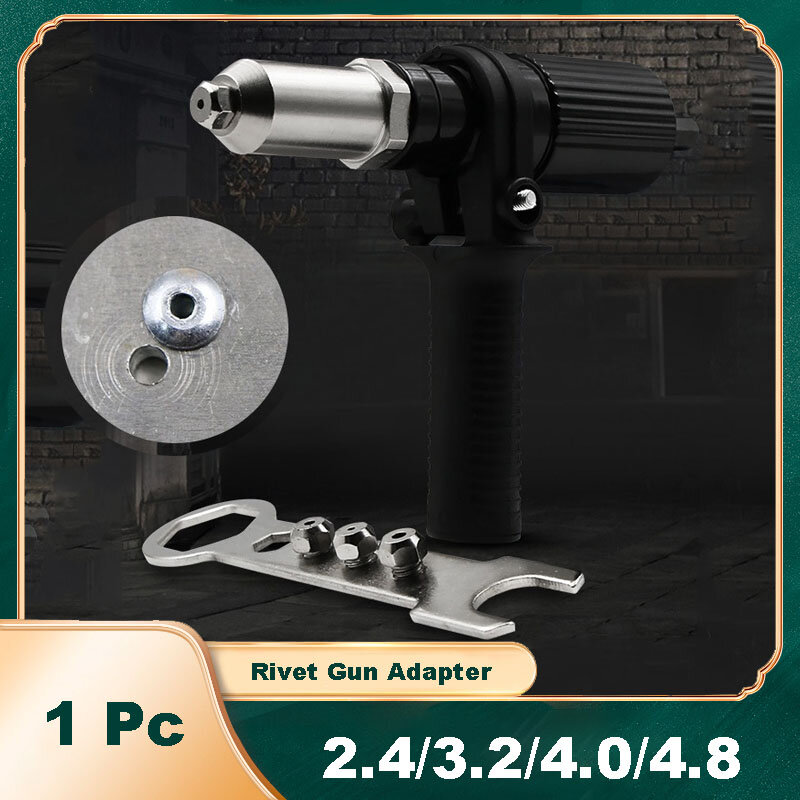 Rebite elétrico porca arma adaptador, adaptador de broca, inserir porca, ferramentas de puxar, 2.4mm, 3.2mm, 4.0mm, 4.8mm