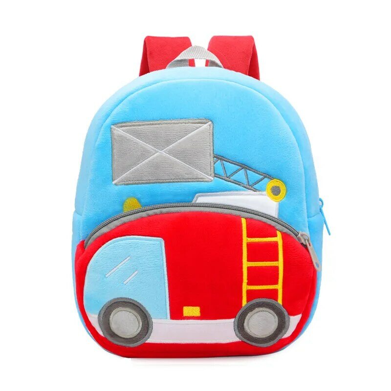Engineering vehicle children's school bag excavator plush backpack