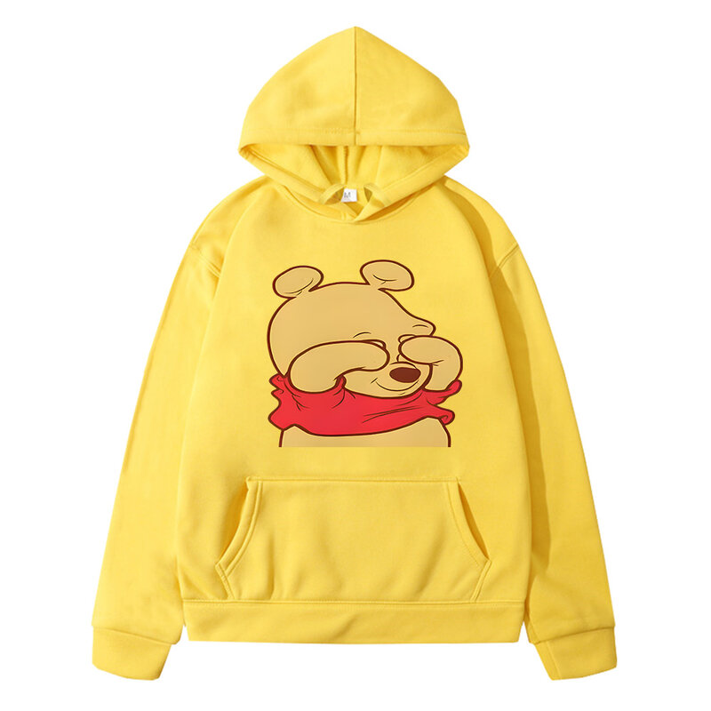Winnie Bär Cartoon Hoodies Jungen und Mädchen Sweatshirts Kapuze Tasche Jacke Herbst Pullover Mantel Cartoon Langarm Kleidung