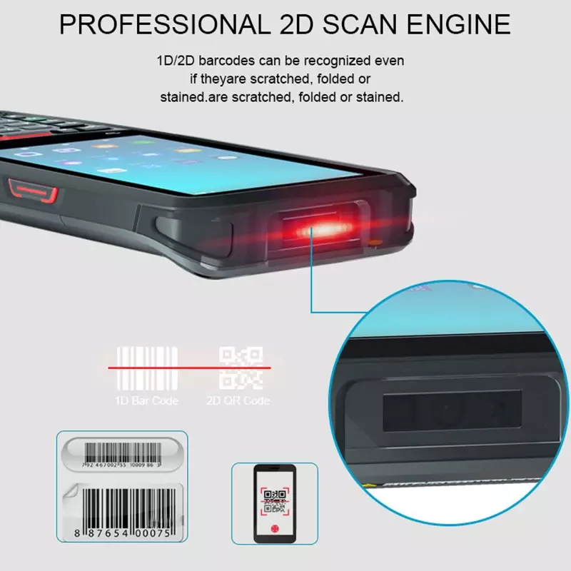 Android 10 PDA 3G+32G 4G GPS Bluetooth WiFi 2D Barcode Scanner Rugged Restaurant Logistic Data Collector Terminal