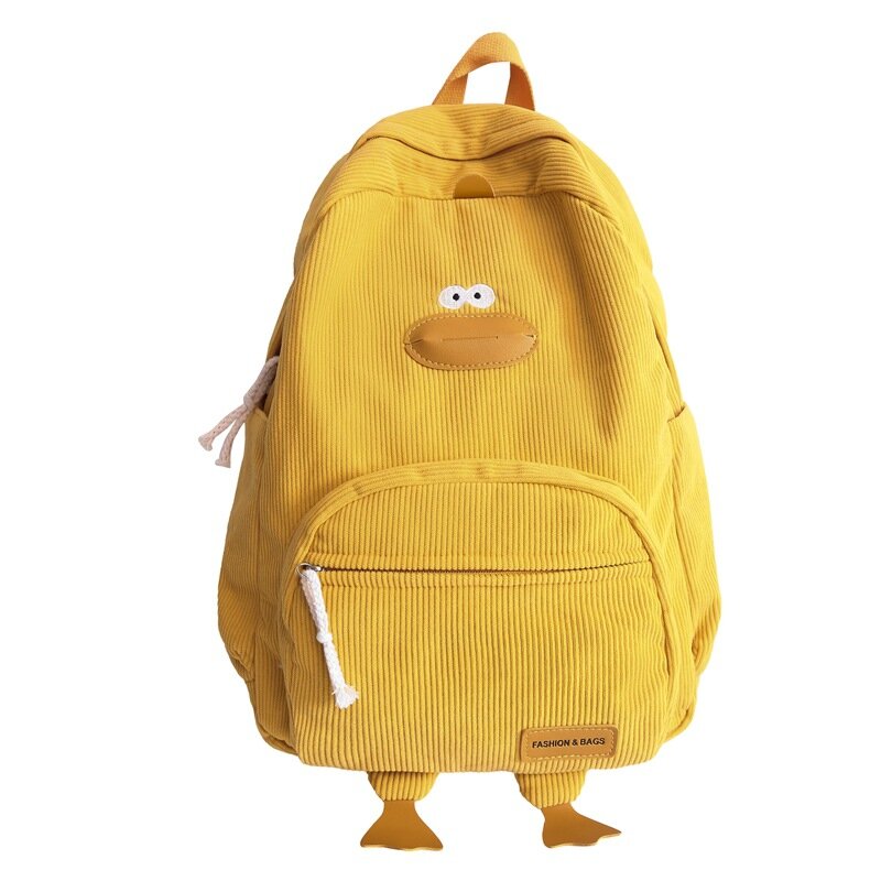 Модная студенческая школьная сумка, новинка 2024, индивидуальный рюкзак в Корейском стиле, дорожная сумка, мультяшный удобный рюкзак, Милая Черная школьная сумка