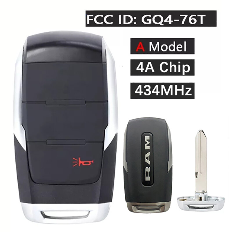 GQ4-76T Remote Fob Voor Dodge Ram 2500 3500 4500 5500 433.92Mhz 4A Chip 68374993 68381171 68375455 68365299 CN087045