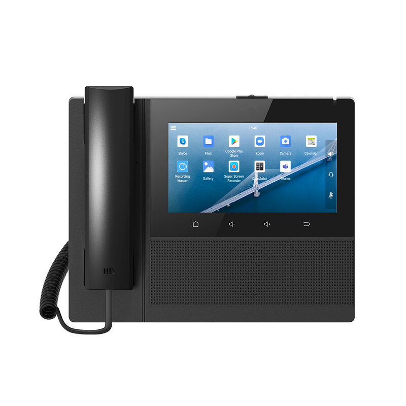 Video telefone-7 Zoll Smart IP-Video telefon für den Heimgebrauch, Android 11, Poe, Kamera, Mikrofon, Lautsprecher, 16 Schluck-Konten