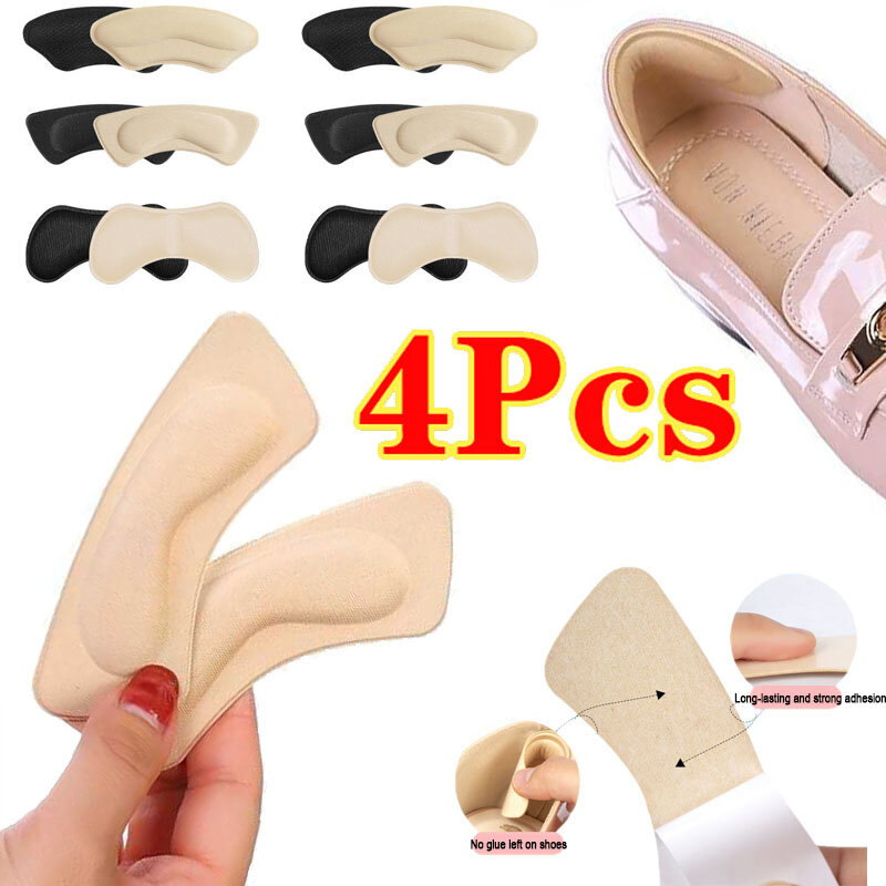 4PCS Insoles Patch Heel Pads for Sport Shoes Adjustable Size Antiwear Feet Pad Cushion Insert Insole Heel Protector Back Sticker