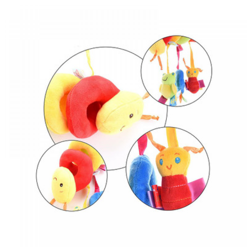 Etichetta a colori per neonati letto intorno a campane da appendere giocattolo Comfort sonaglio per bambini giocattolo 0-12 mesi supporto staffa culla per neonati giocattoli per ragazzi regalo