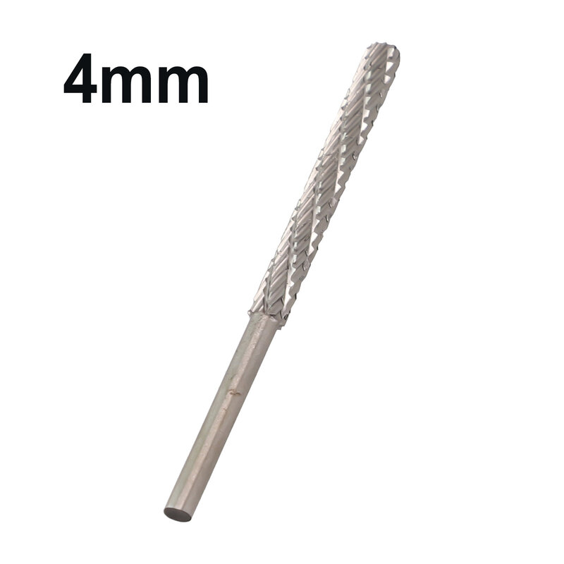 Lima rotativa para tallado de madera de caoba y aluminio, cortador de rebabas de vástago de 3mm, diámetro de 3, 4, 5 y 6mm, 1 unidad