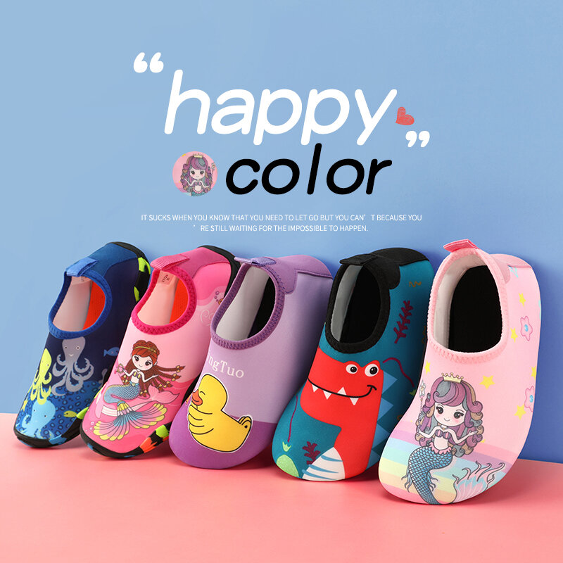Beach Shoes for Boys Girls Anti-slip Home Barefoot Kids Shoes Baby Soft Floor Indoor Shoes Surf Snorkeling Swim Socks