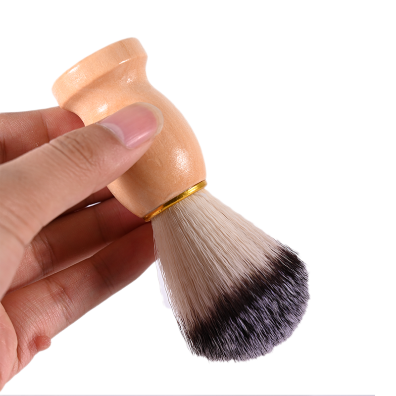 Mężczyźni golenie szczotka do brody włosia borsuka golenie drewniany uchwyt przybory do czyszczenia twarzy wysokiej jakości Pro narzędzie jak z salonu narzędzia fryzjerskie