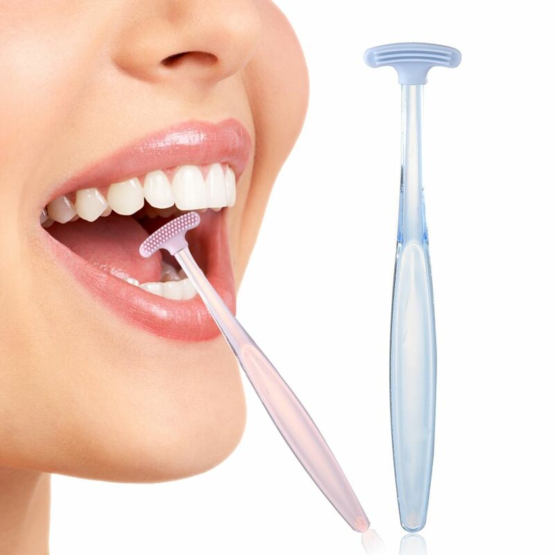 Fashion Tongue Scraper Silicone Cleaner Bad Breath Brush Oral Clean Dental Care Double sided Soft Useful Health Care Tool