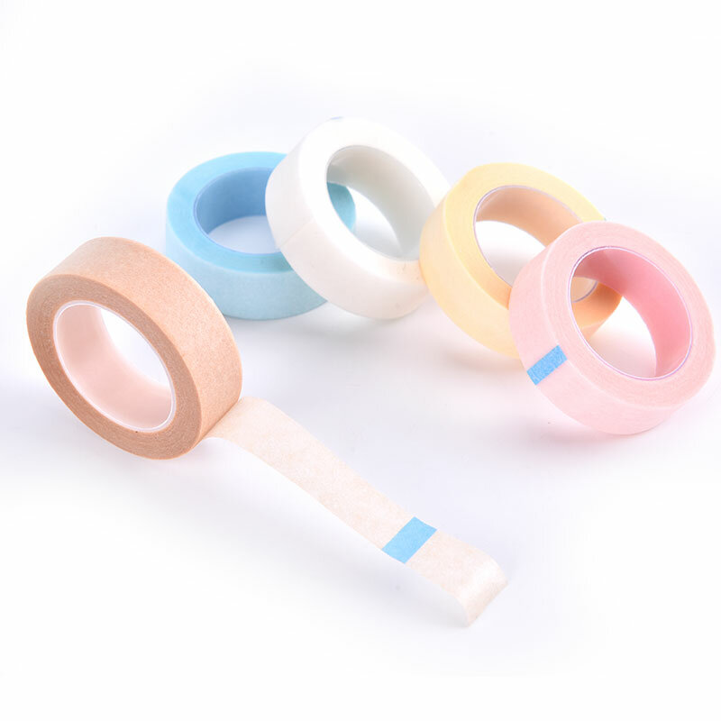 1Roll 9M Pink Lash Tape Eyelash Extension Breathable Micropore Fabric Easy Tear Eye Tapes Eyelash Extension Tape Anti-allergy