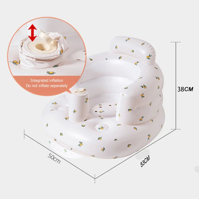 Sofá portátil inflable para bebé, silla multifuncional con soporte trasero para ducha de baño, aprendizaje de comer