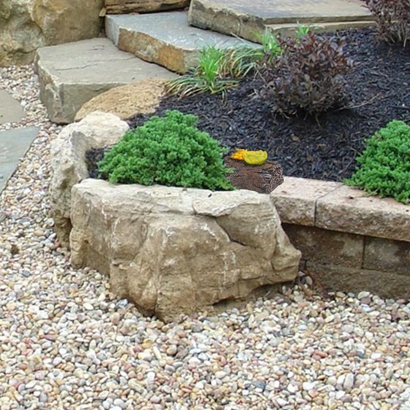 Rock Key Hider поддельный камень бревчатая черепаха, садовая статуя, запасной держатель ключей, декоративные садовые камни с ключом, скрывающие устройства из смолы