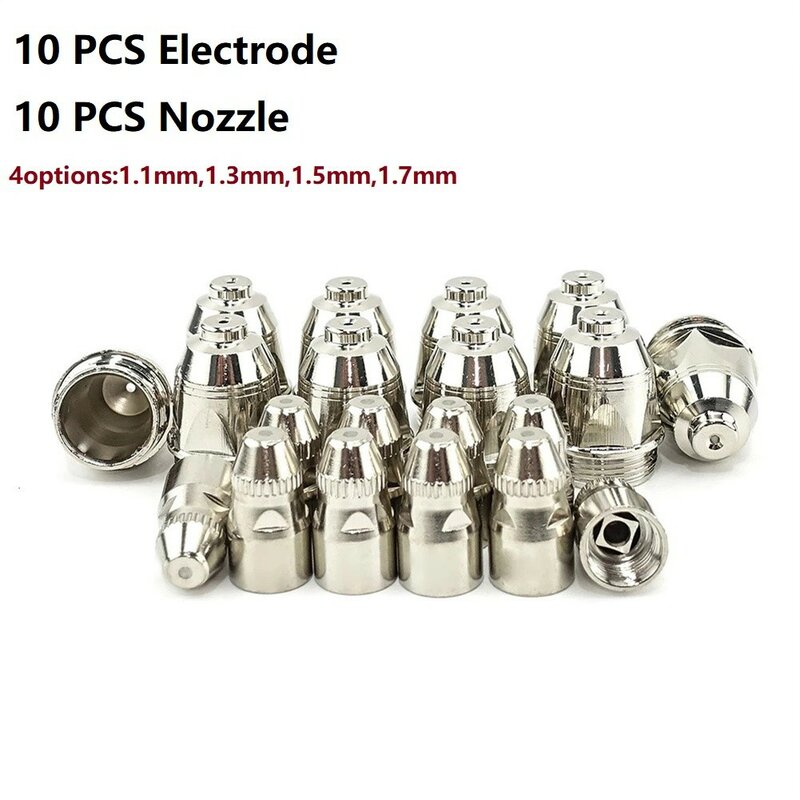 Boquilla de electrodo consumible para antorcha de corte de Plasma 20 piezas, boquilla de electrodo, 60A, 80A, 100A, CNC, P80