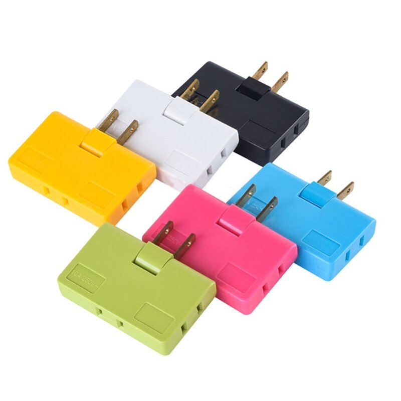 Foldable Extension Plug Adapter Wall Outlet Extender Rotatable Socket Converter Dropship