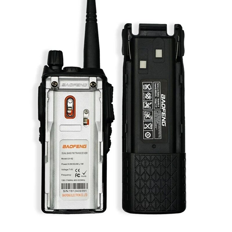 Baofeng-Batería de BL-8 de 3800mAh para walkie-talkie, batería de gran capacidad de 7,4 V, batería de iones de litio para UV82, accesorios de Radio bidireccional