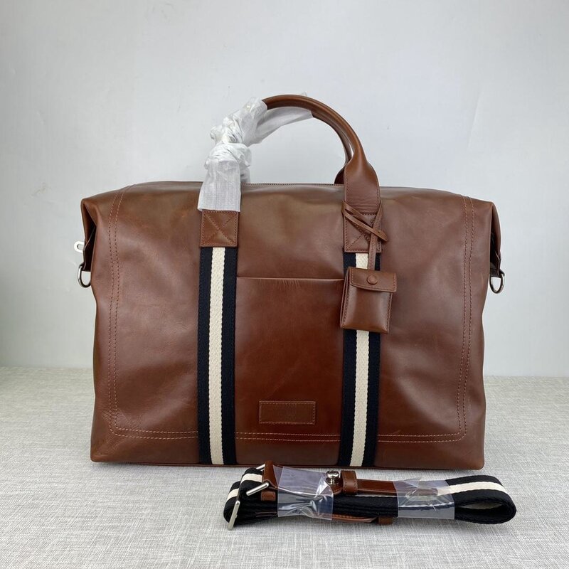 Nuova borsa da viaggio di marca B Fashion Striped Design Outddor Business valigetta causale in pelle borsa di grande capacità di alta qualità