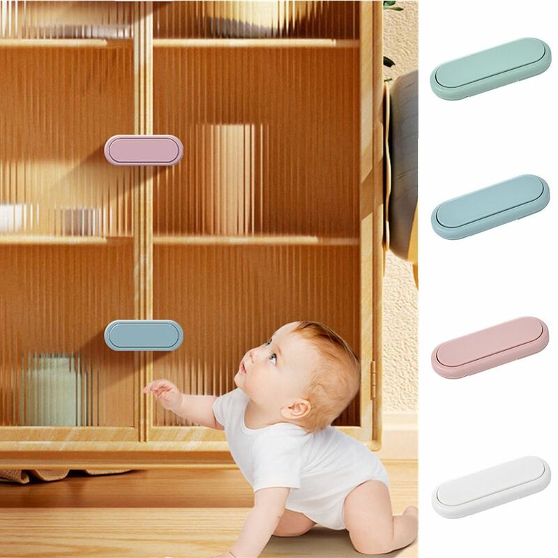 Children's Cabinet Locks Drawer Straps Safety Door Protection Baby Anti Pinch Hand Invisible Lock Opposite Door Wardrobe Lock