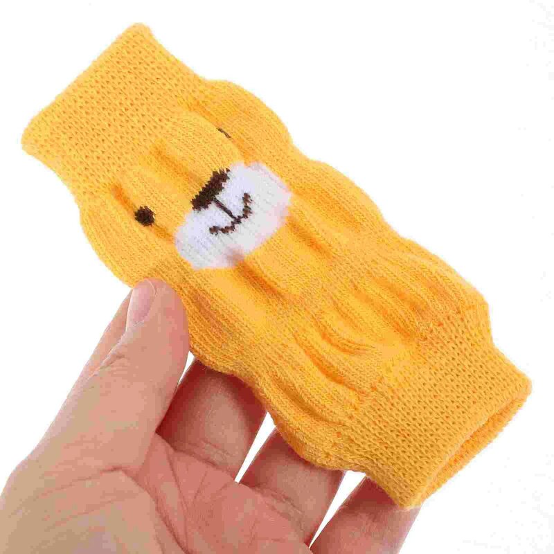 4 Pcs Pets Socks Cotton Dog Leg Sleeve Winter Protection Protector Puppy Cover Polyester Anti-slip Warmer