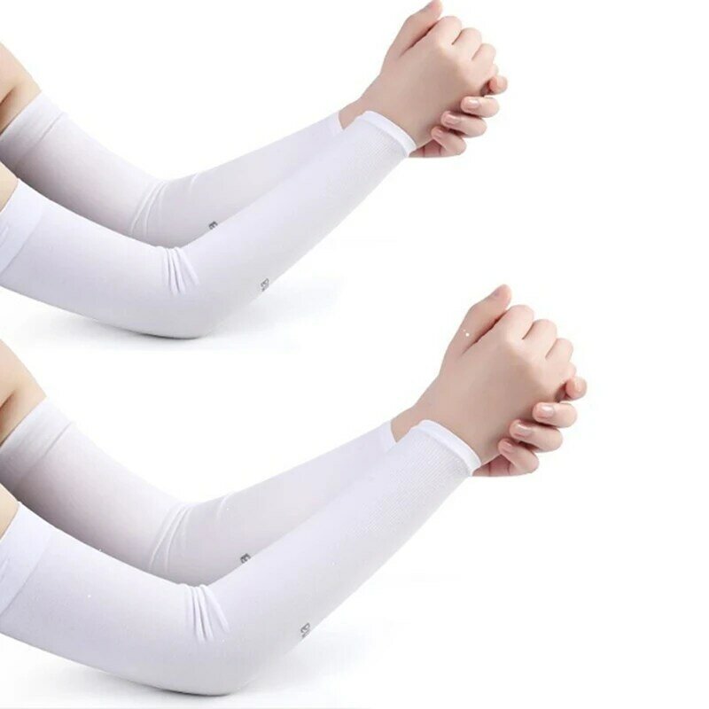 Ice Silk Sleeve ครีมกันแดดแขนแขน Uv Sun Protect Anti-Slip ฤดูร้อนผู้ชายผู้หญิงถุงมือขี่กลางแจ้งใหม่