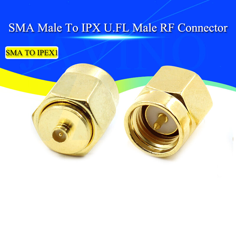 Convertidor Coaxial SMA macho a IPX U.fl, conector macho RF, adaptador recto ipx a sma