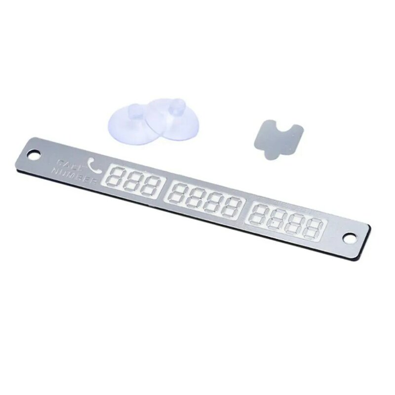 15*2cm Car Styling Telephone Number Card Sticker Night Luminous Temporary Car Parking Card Plate Suckers Phone Number Card