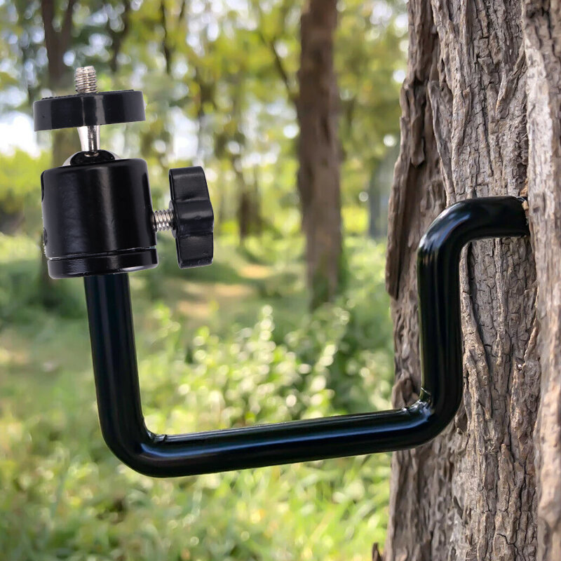 Soporte de montaje de tornillo de árbol de M5 para cámaras de rastreo de caza, palo de soporte de tornillo de cámara de seguridad de 1/4 pulgadas para cámara de Vida Silvestre forestal