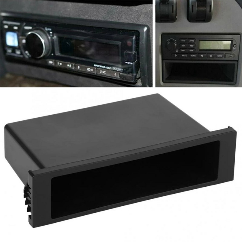 Portavasos Universal para salpicadero de coche, caja de almacenamiento de plástico para Radio Estéreo, doble 1 Din