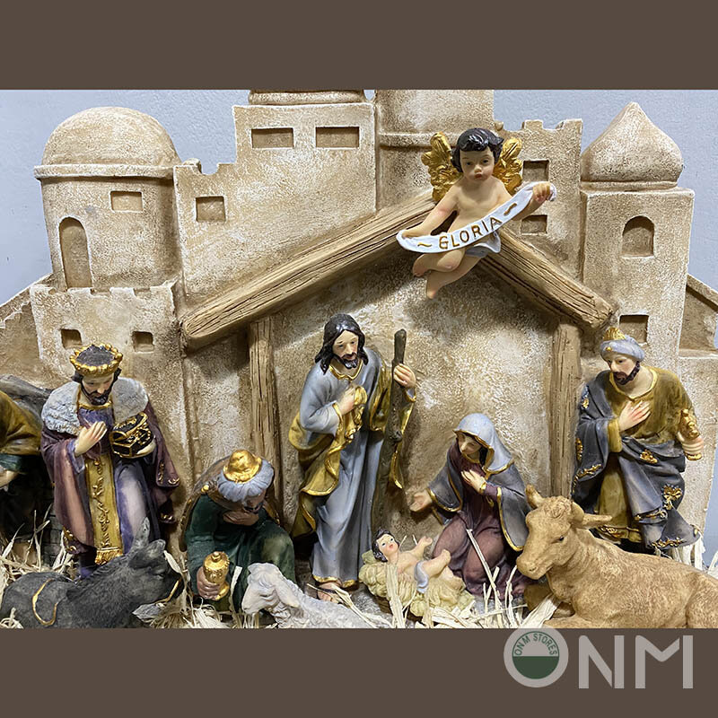 سانتا فاميليا نوتردام الأب يسوع مستقرة الحلي الكاثوليكية المهد ميلاد المسيح مجموعة عيد الميلاد الديكور هدية