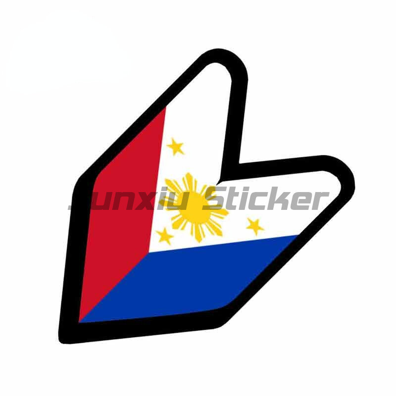 Filipijnen Zonnesticker Vlag Kaart Bumper Voorruit Waterdicht Vinyl Sticker