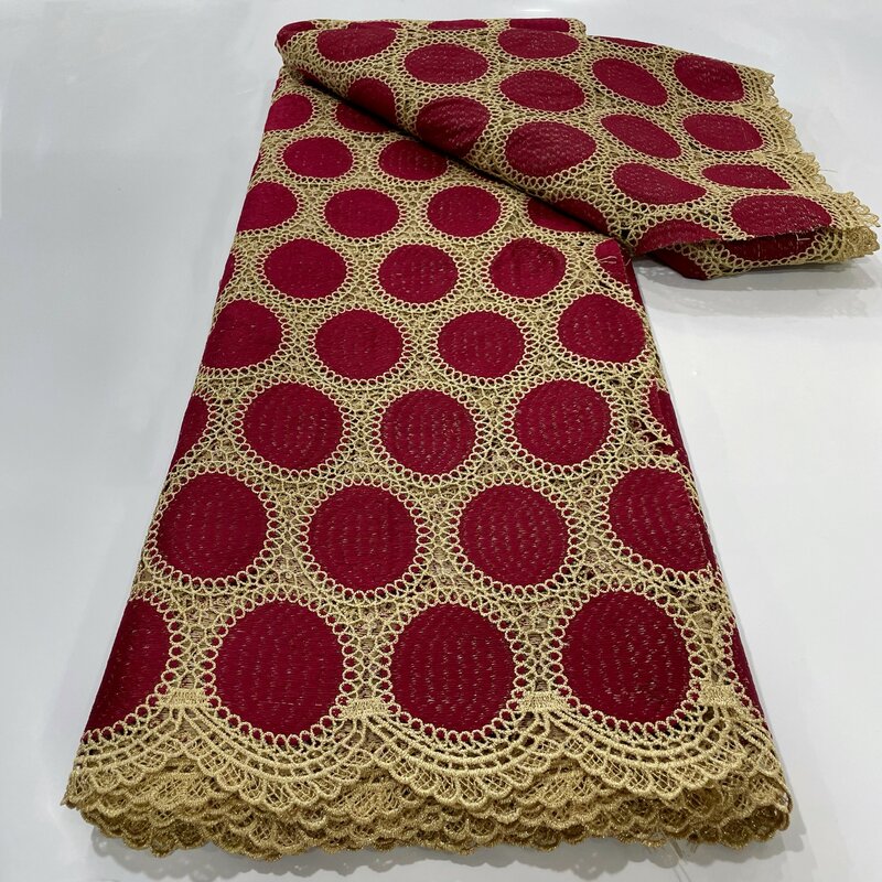 Классическая Высококачественная африканская кружевная ткань из гипюра 2024, кружевная ткань для роскошного свадебного материала