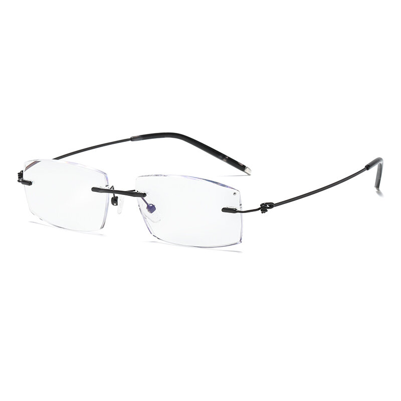 ZIROSAT 8581 okulary do czytania mężczyźni Anti Blue Rays okulary do czytania komputer bezramowe z + 1.0 + 1.5 + 2.0 + 2.5 + 3.0 +