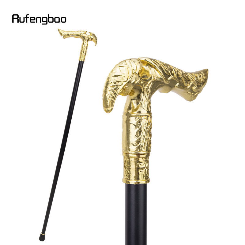 Gold Luxury Type Single Joint Walking Stick Decorative Cospaly Party Fashionable Walking Cane Halloween Crosier 93cm