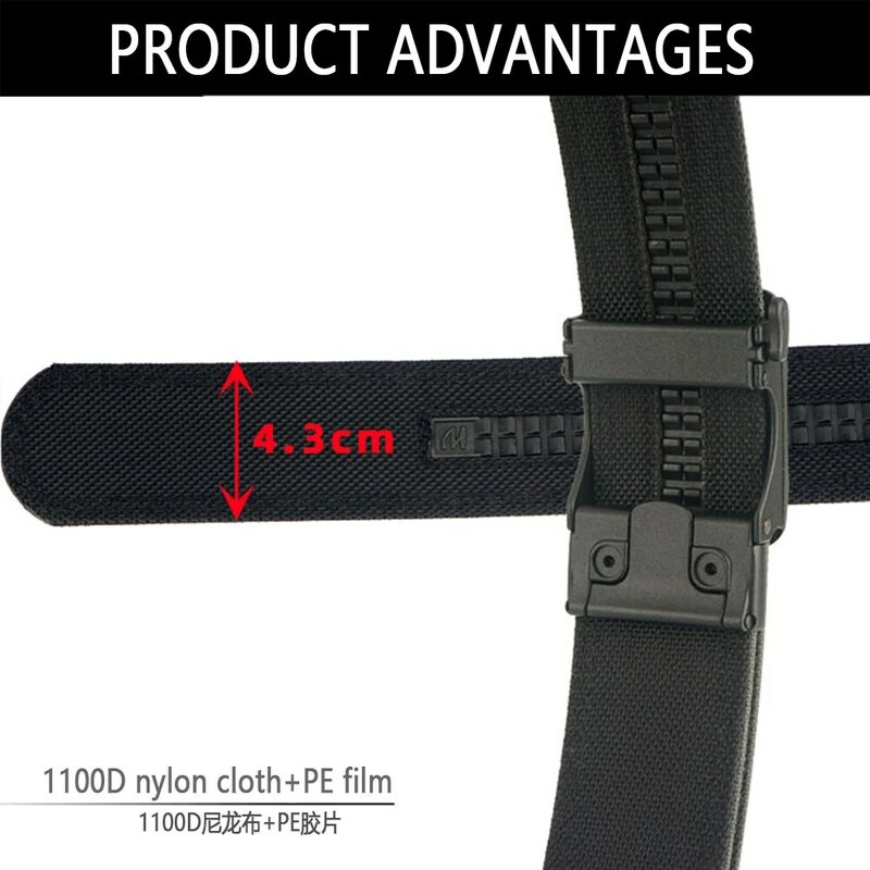 XUHU 4.3cm Men Outdoor Hunting Metal Tactical Belt Multi-Function Alloy Buckle High Quality Marine Corps Canvas Hanging Gun belt